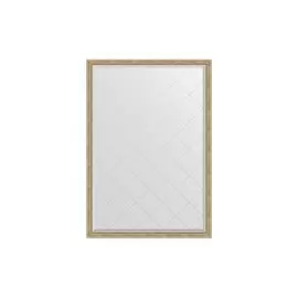 Зеркало с гравировкой в раме Состаренное серебро с плетением