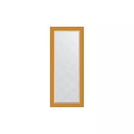 Зеркало с гравировкой в раме Сусальное золото 80 мм