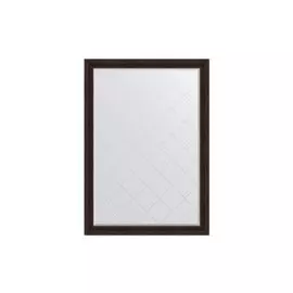 Зеркало с гравировкой в раме Тёмный прованс