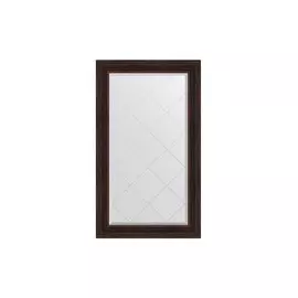 Зеркало с гравировкой в раме Тёмный прованс