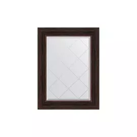 Зеркало с гравировкой в раме Тёмный прованс