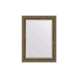 Зеркало с гравировкой в раме Вензель серебряный