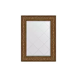 Зеркало с гравировкой в раме Виньетка состаренная бронза 109 мм