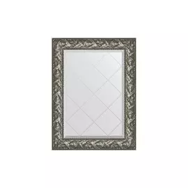 Зеркало с гравировкой в раме Византия серебро