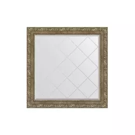 Зеркало с гравировкой в раме виньетка античная латунь