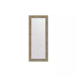 Зеркало с гравировкой в раме виньетка античное серебро