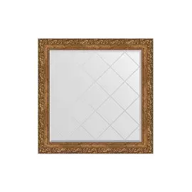 Зеркало с гравировкой в раме виньетка бронзовая