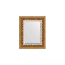 Зеркало в раме с фацетом Состаренное золото с плетением