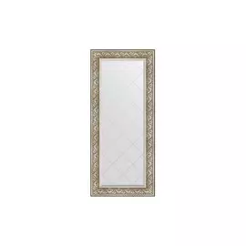 Зеркало в раме с гравировкой барокко серебро