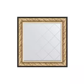 Зеркало в раме с гравировкой барокко золото