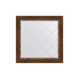 Зеркало в раме с гравировкой Римская бронза