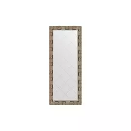 Зеркало в раме с гравировкой Серебряный бамбук