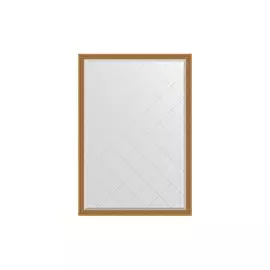 Зеркало в раме с гравировкой Состаренное золото с плетением