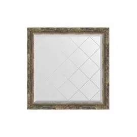 Зеркало в раме с гравировкой Старое дерево с плетением