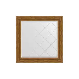 Зеркало в раме с гравировкой Травленая бронза