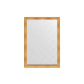 Зеркало в раме с гравировкой Травленое золото