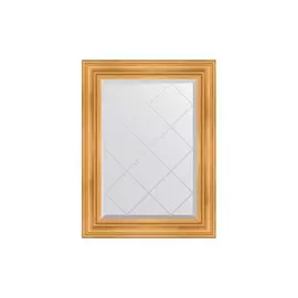 Зеркало в раме с гравировкой Травленое золото