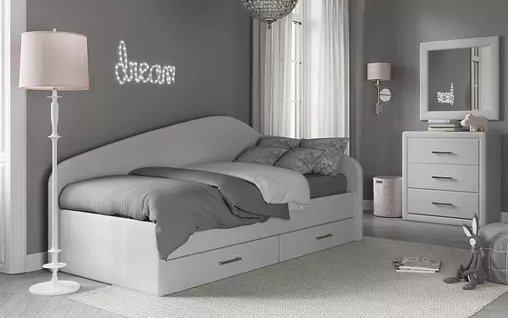 Кровать Габриэль (с ящиками), сосна, 90x200