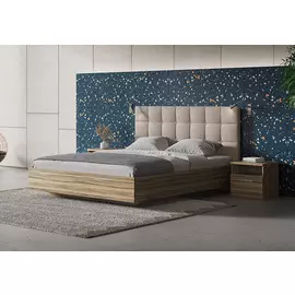 Кровать Luiza (ясень ориноко), 120x200, микровелюр, основание