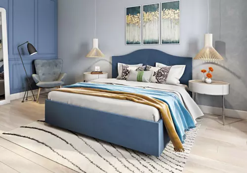 Кровать Mira, 80x200, вельвет, основание