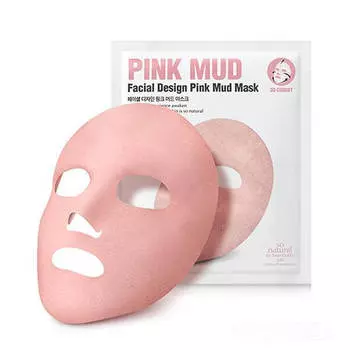 3D Маска-корсет с розовой глиной So'Natural Facial Design Pink Mud Mask