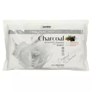 Альгинатная маска с древесным углём Anskin Charcoal Modeling Mask Мягкая упаковка: 240 гр