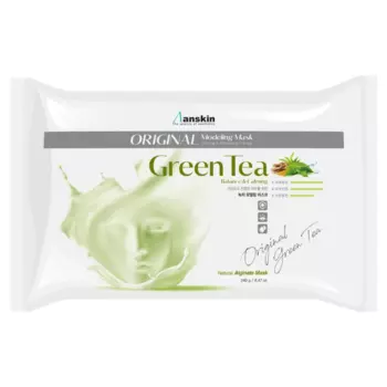 Альгинатная маска с зелёным чаем Anskin Modeling Mask Green Tea For Balance & Calming Мягкая упаковка: 240 гр