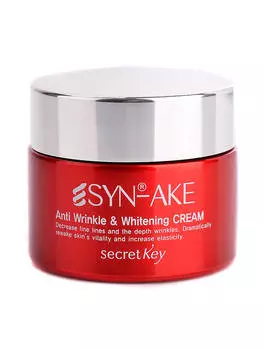 Антивозрастной пептидный крем для лица Secret Key Syn-Ake Anti Wrinkle & Whitening Cream