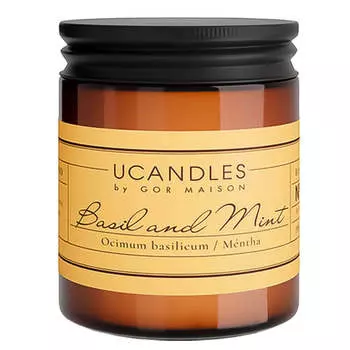 Ароматическая свеча с ароматом базилика и мяты Ucandles Basil and Mint Botanique