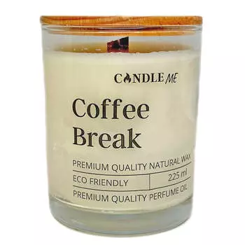 Ароматическая свеча с деревянным фитилем «Кофейный перерыв» CANDLE ME Coffee Break