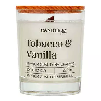 Ароматическая свеча с деревянным фитилем «Табак и Ваниль» CANDLE ME Tobacco & Vanilla