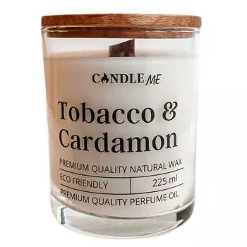 Ароматическая свеча с деревянным фитилём «Табак и кардамон» CANDLE ME Tobacco & Cardamon