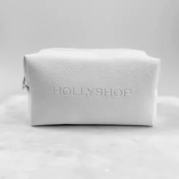 Белая косметичка из экокожи «hollyshop»