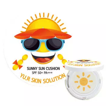Бесцветный водостойкий солнцезащитный кушон Yu.r Skin Solution Sunny Sun Cushion SPF50+