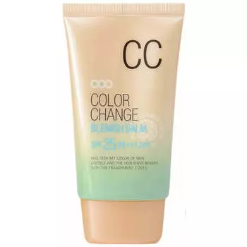 Матирующий СС-крем с цветовыми капсулами Welcos Lotus Color Change Blemish Balm SPF25 PA++