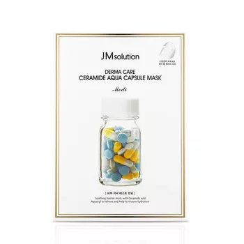 Восстанавливающая целлюлозная маска с церамидами JMsolution Derma Care Ceramide Aqua Capsule Mask