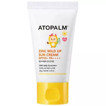 Минеральный солнцезащитный крем для детей Atopalm Zinc Mild Up Sun Cream SPF50+ PA++++