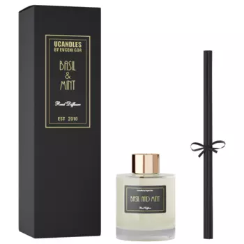 Диффузор с игривым ароматом мяты и базилика Ucandles Reed Diffuser Basil And Mint