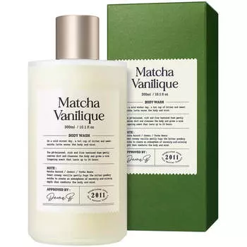 Ламеллярный гель с ароматом матча и ванили для душа Derma:B Narrative Body Wash Matcha Vanilique