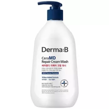 Липосомный крем-гель для душа с ламеллярной эмульсией Derma:B CeraMD Repair Cream Wash
