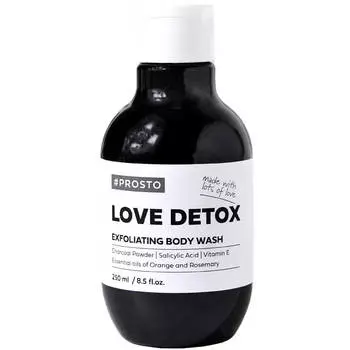 Отшелушивающий крем-гель для душа PROSTO LOVE DETOX Exfoliating Body Wash