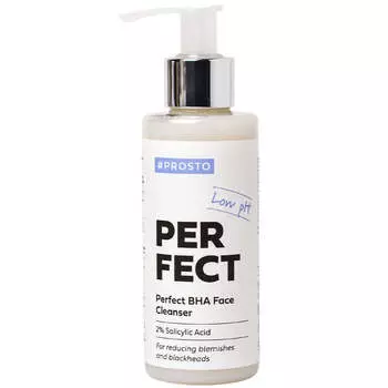Очищающий гель от чёрных точек с 2% BHA-кислоты PROSTO PERFECT BHA Face Cleanser