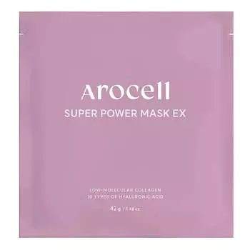 Гидрогелевая маска с коллагеном и гиалуроновой кислотой Arocell Super Power Mask EX