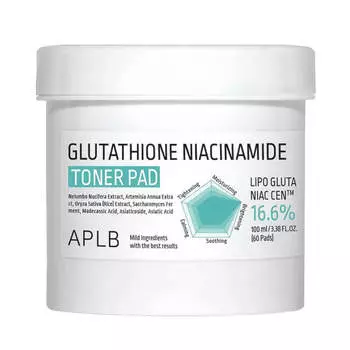 Пэды с глутатионом и ниацинамидом APLB Glutathione Niacinamide Toner Pad
