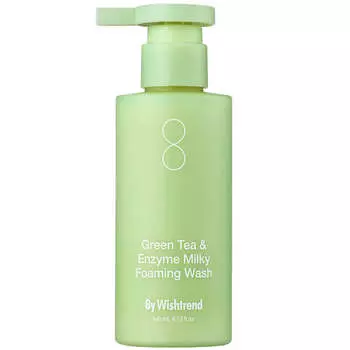 Энзимное средство для умывания с зелёным чаем By Wishtrend Green Tea & Enzyme Milky Foaming Wash до 06.01.2026