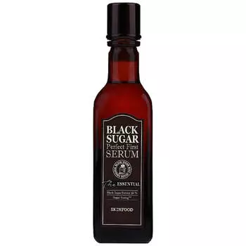 Обновляющий тонер-эссенция на основе чёрного сахара Skinfood Black Sugar Perfect First Serum The Essential