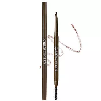 Тонкий карандаш для бровей Peripera Speedy Skinny Brow 03 Natural Brown