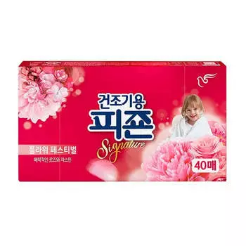Кондиционер-салфетка для сушки белья Pigeon Rich Perfume Signature Dryer Sheet Flower Festival