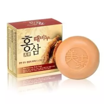 Косметическое мыло-скраб с красным женьшенем Mukunghwa Miso Red Ginseng Scrub Soap