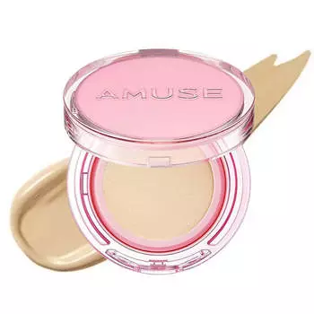 Стойкий кушон с сияющим финишем AMUSE Dew Power Vegan Cushion SPF50+ PA++++ 02 Healthy